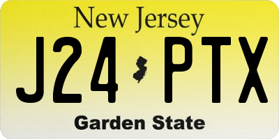 NJ license plate J24PTX