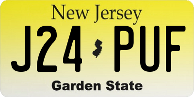 NJ license plate J24PUF