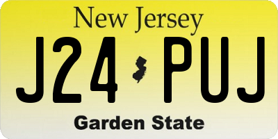 NJ license plate J24PUJ