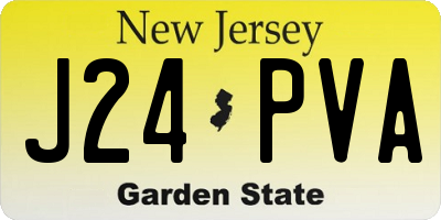 NJ license plate J24PVA