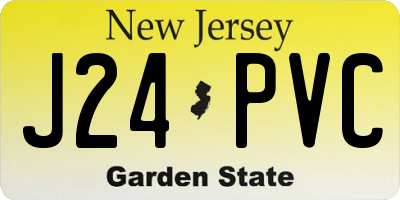 NJ license plate J24PVC