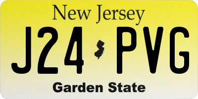 NJ license plate J24PVG