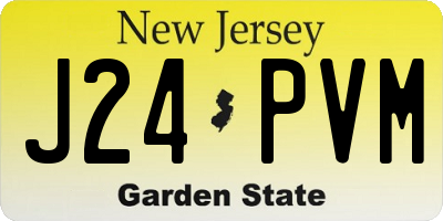 NJ license plate J24PVM