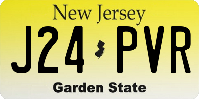 NJ license plate J24PVR