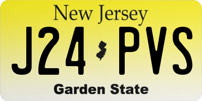 NJ license plate J24PVS