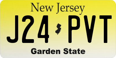 NJ license plate J24PVT