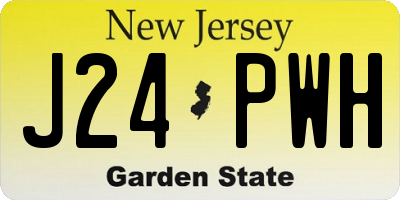 NJ license plate J24PWH