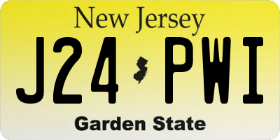 NJ license plate J24PWI