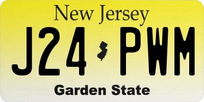 NJ license plate J24PWM