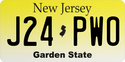 NJ license plate J24PWO