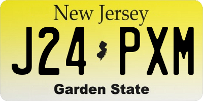 NJ license plate J24PXM