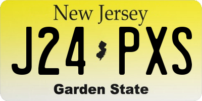 NJ license plate J24PXS