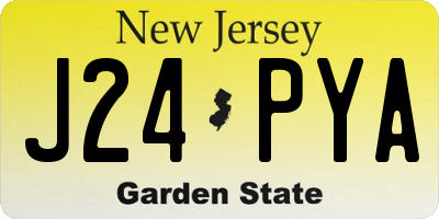 NJ license plate J24PYA