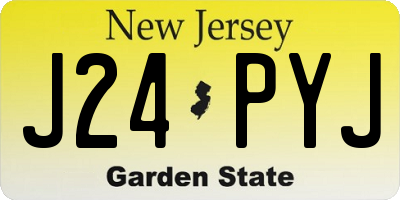NJ license plate J24PYJ