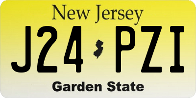NJ license plate J24PZI