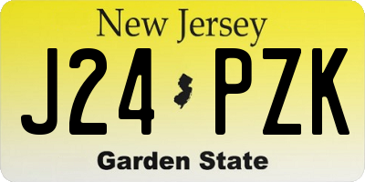 NJ license plate J24PZK