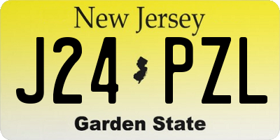NJ license plate J24PZL
