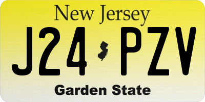 NJ license plate J24PZV