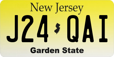 NJ license plate J24QAI