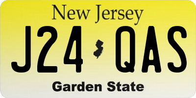 NJ license plate J24QAS