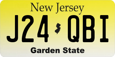 NJ license plate J24QBI