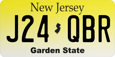 NJ license plate J24QBR