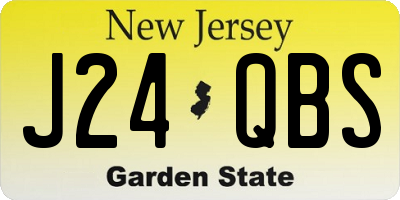 NJ license plate J24QBS