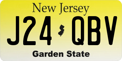 NJ license plate J24QBV