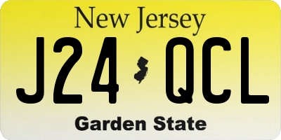 NJ license plate J24QCL