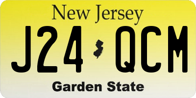 NJ license plate J24QCM