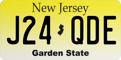 NJ license plate J24QDE