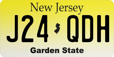 NJ license plate J24QDH