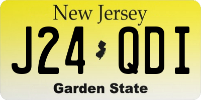 NJ license plate J24QDI