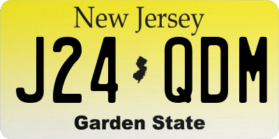 NJ license plate J24QDM