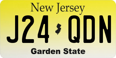 NJ license plate J24QDN