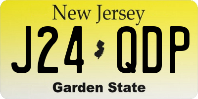 NJ license plate J24QDP