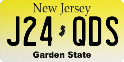 NJ license plate J24QDS
