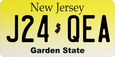 NJ license plate J24QEA