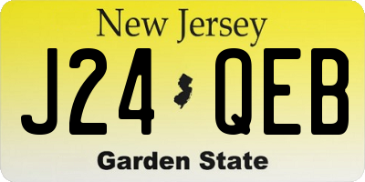 NJ license plate J24QEB