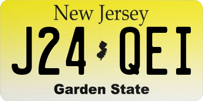 NJ license plate J24QEI