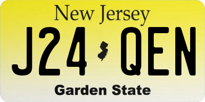 NJ license plate J24QEN