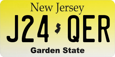 NJ license plate J24QER