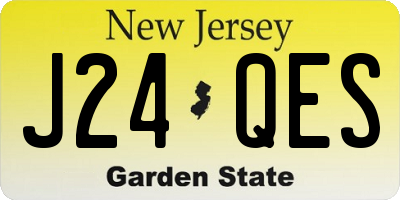 NJ license plate J24QES