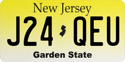 NJ license plate J24QEU