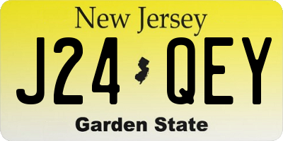 NJ license plate J24QEY