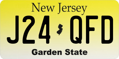 NJ license plate J24QFD