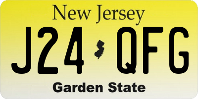 NJ license plate J24QFG