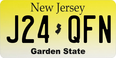 NJ license plate J24QFN
