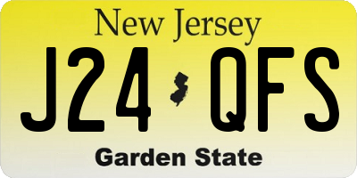 NJ license plate J24QFS