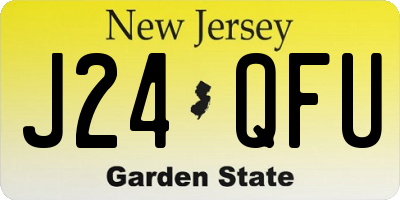 NJ license plate J24QFU